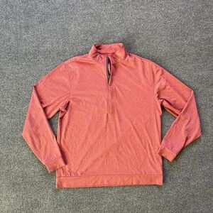 Matte Grey Shirt Mens Large Red Heathered Long Sleeve Performance Golf 1/4 zip